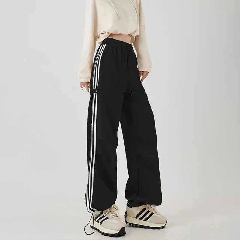 Y2K Wide-Leg Track Sweatpants