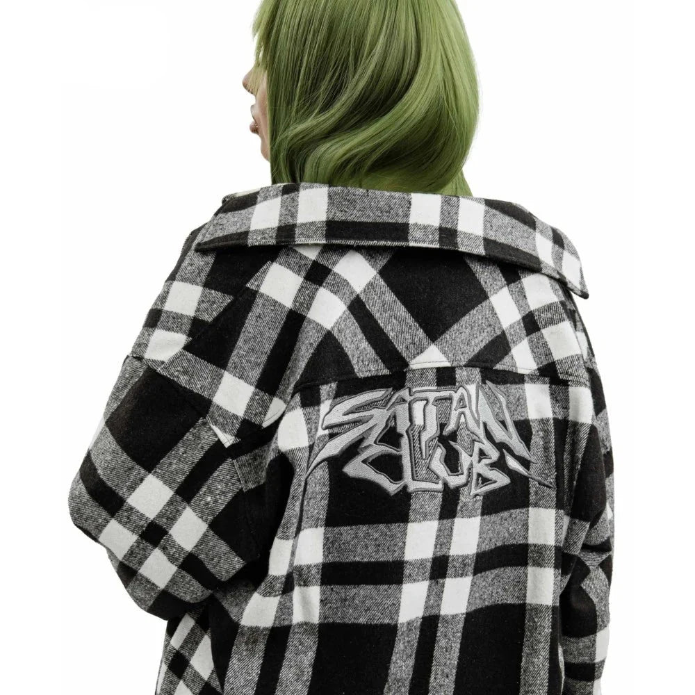 Oversized Embroidered Graphic Print Long Shirt