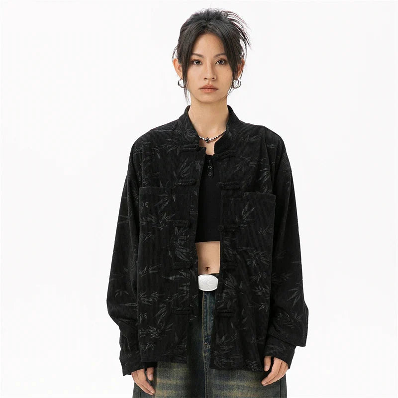 Luxury Chinese Style Printed Long Shirt