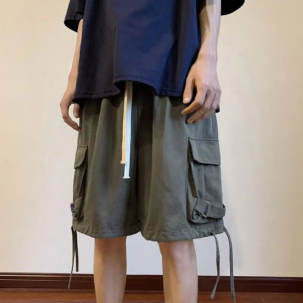 Utility-Style Loose Summer Workwear Short