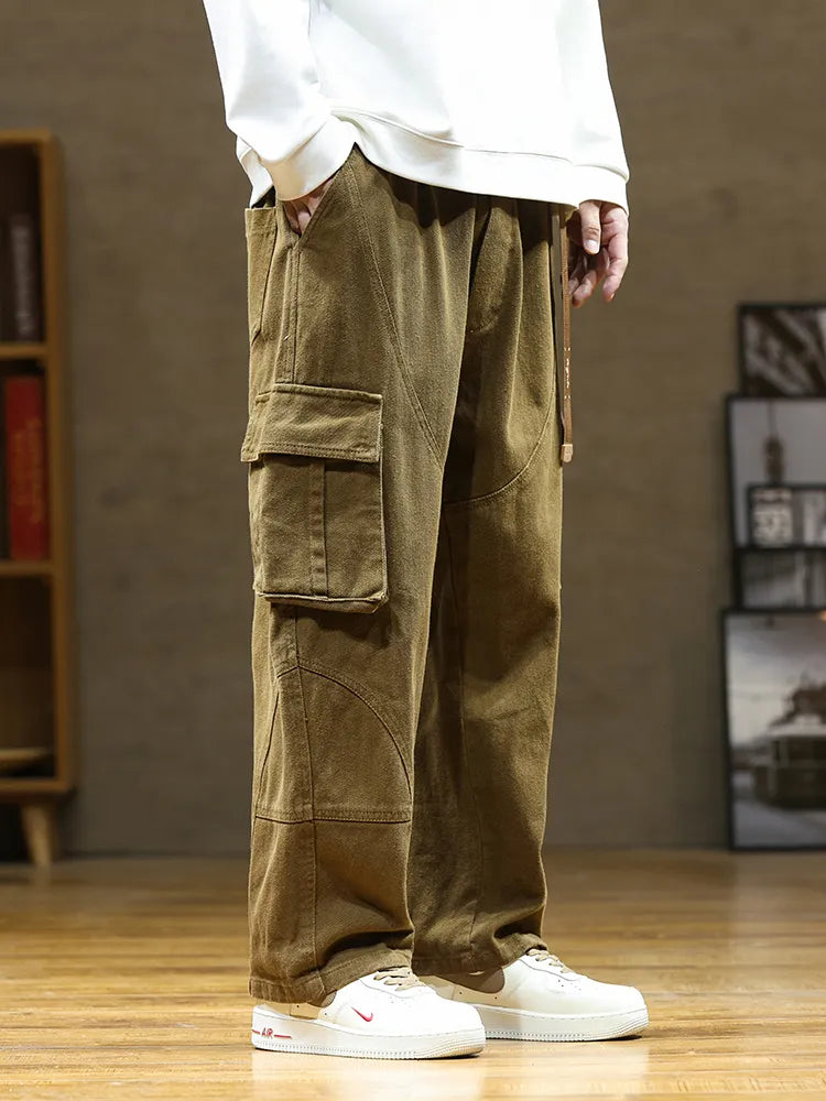 Loose Straight Multi-Pockets Cargo Pants