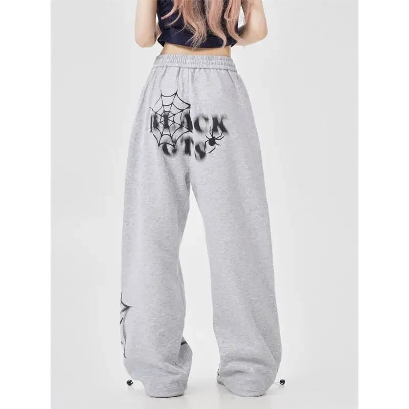 Y2K Spider Wide-Leg Sweatpants