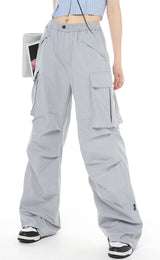 Loose Fit Cargo Denim Pants
