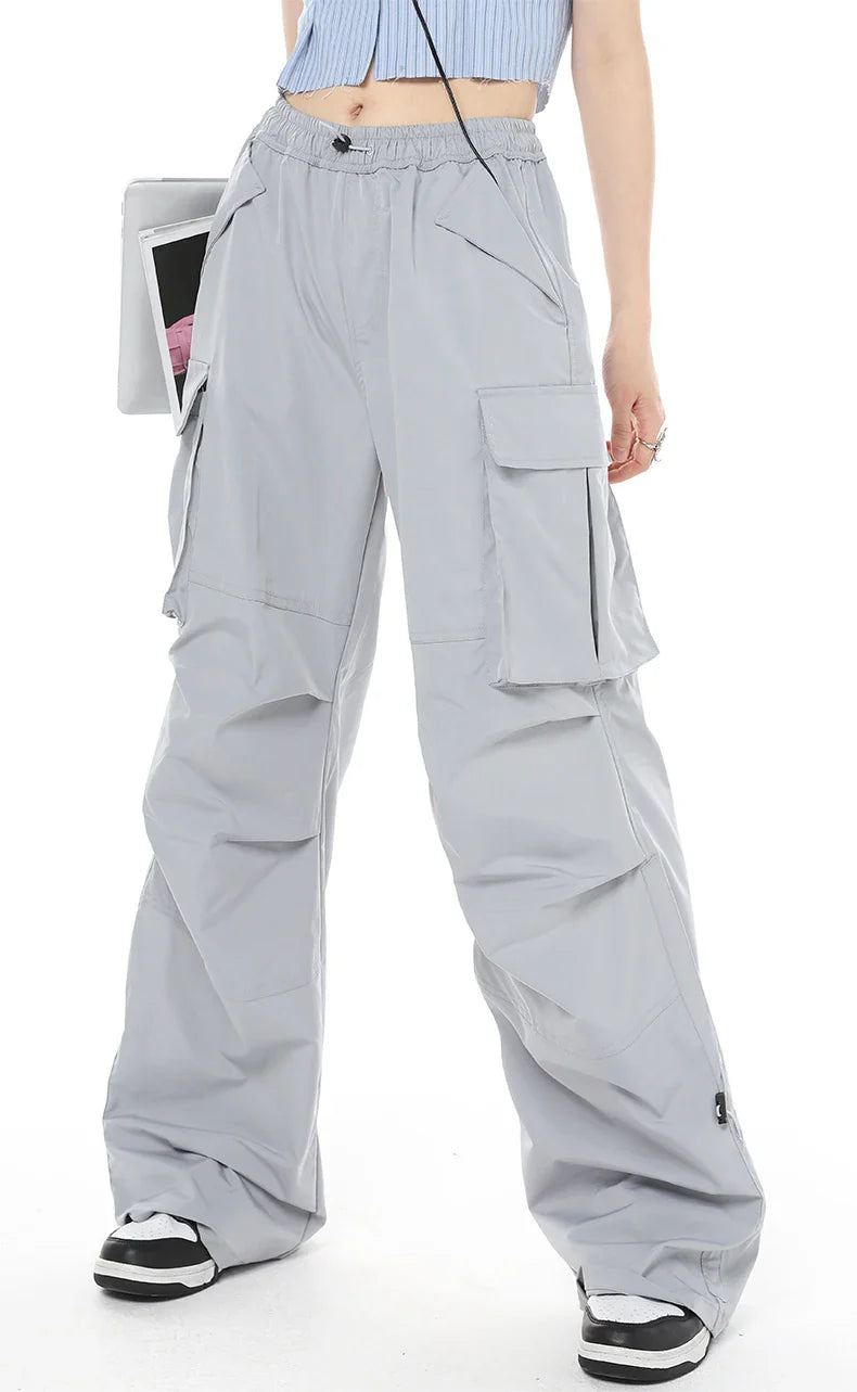 Loose Fit Cargo Denim Pants