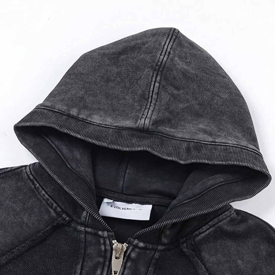 Vintage Black Loose Patchwork Oversized Sweatshirts