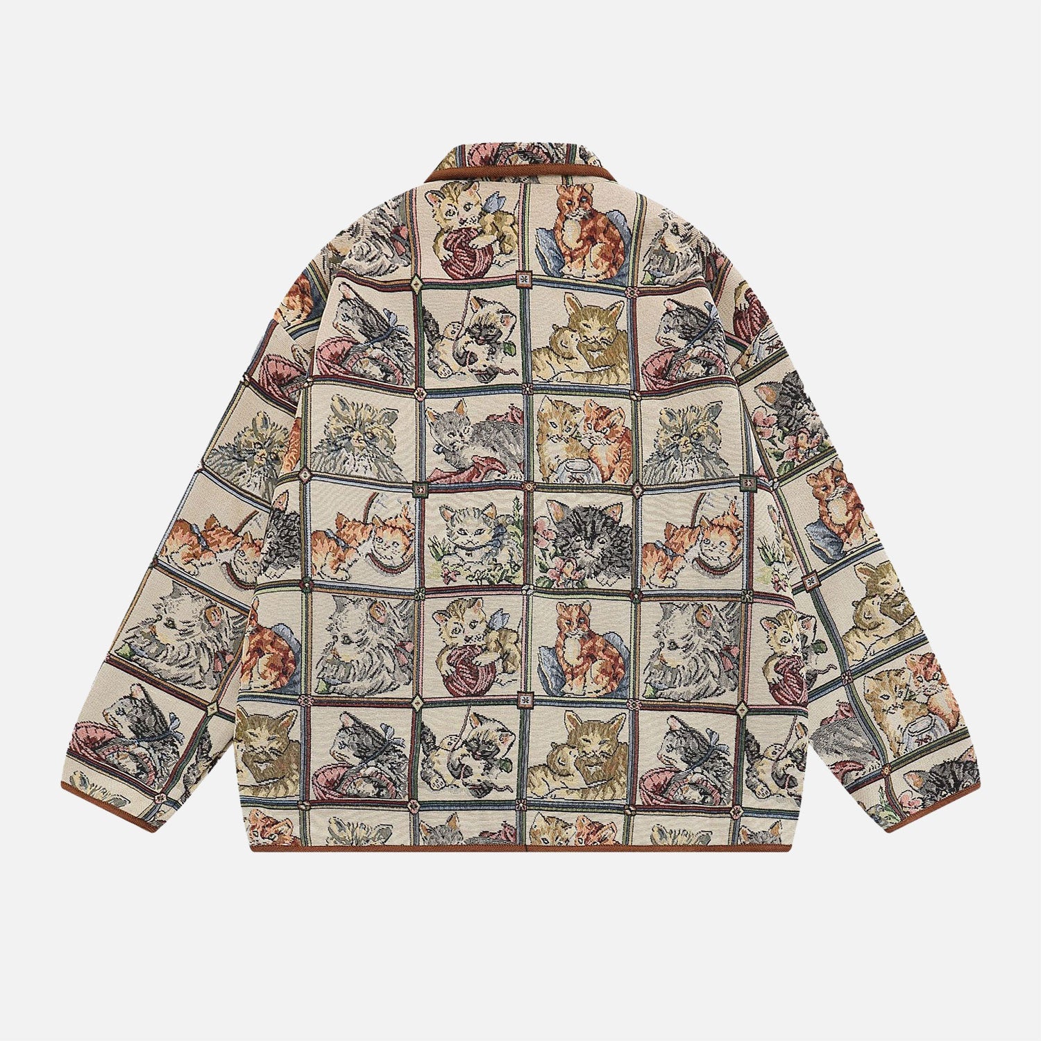 Vintage Cat Embroidered Bomber Jackets