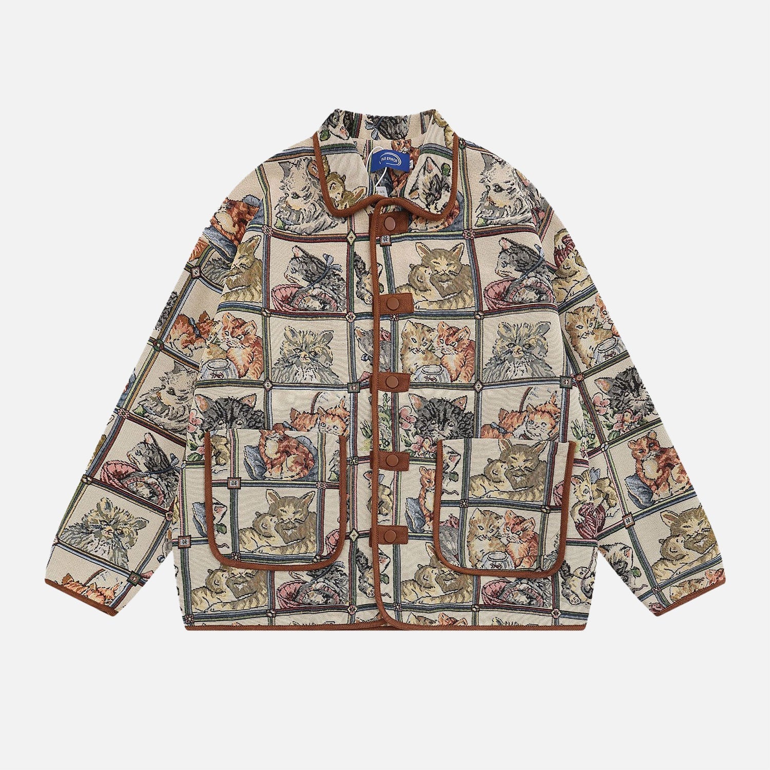 Vintage Cat Embroidered Bomber Jackets