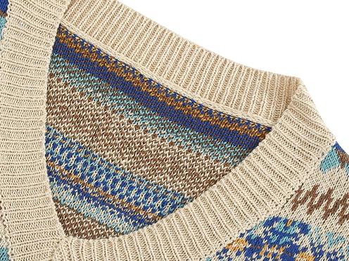 Retro Striped Knit Vest