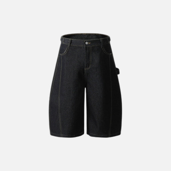 High Street Wide-Leg Denim Short