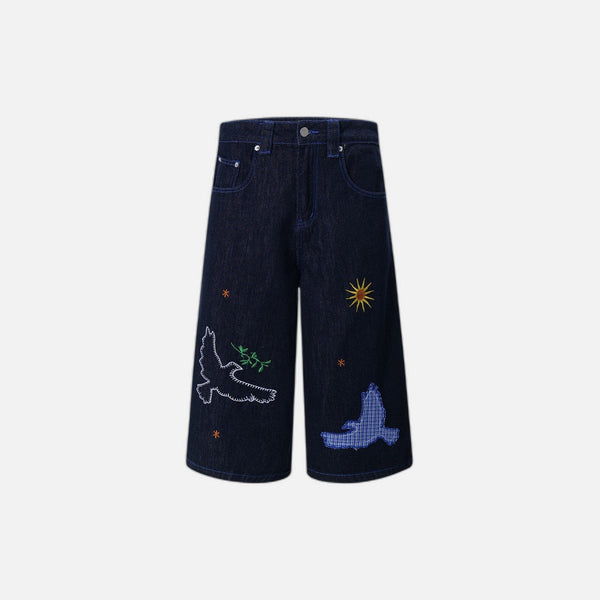 Plaid Contrast Pocket Tooling Shorts