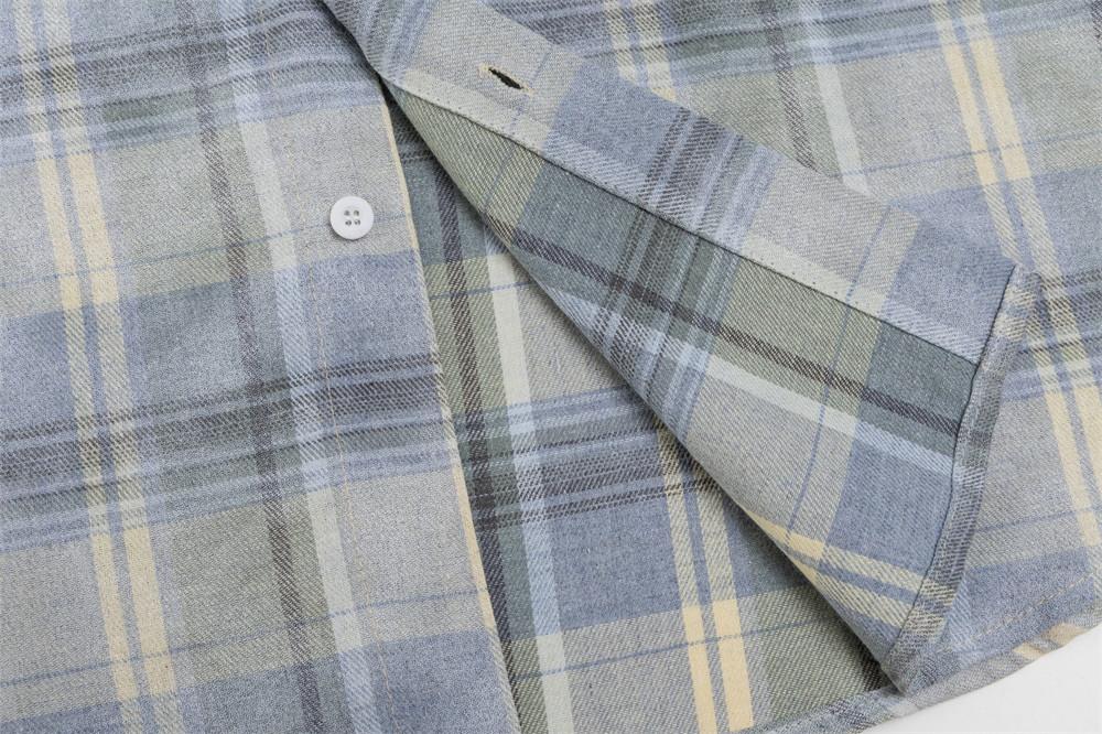 Retro Plaid Button-Up Shirt