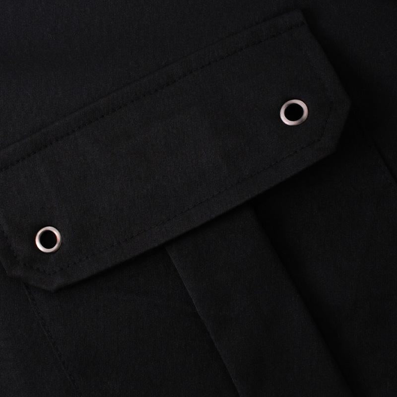 Polo Neck Double Pocket Necklace Shirt