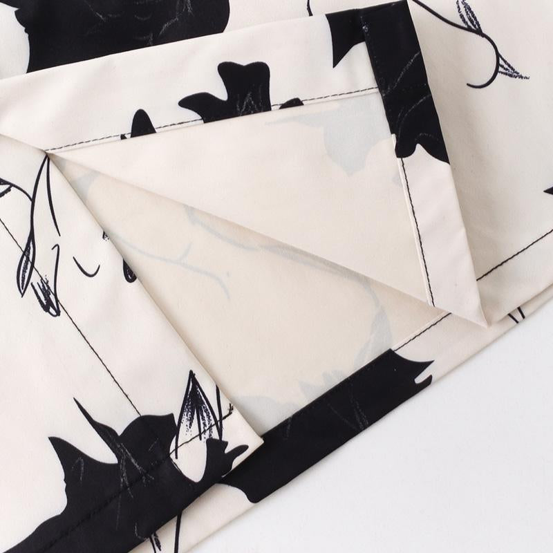 Flower Graphic Double Pockets Shirt