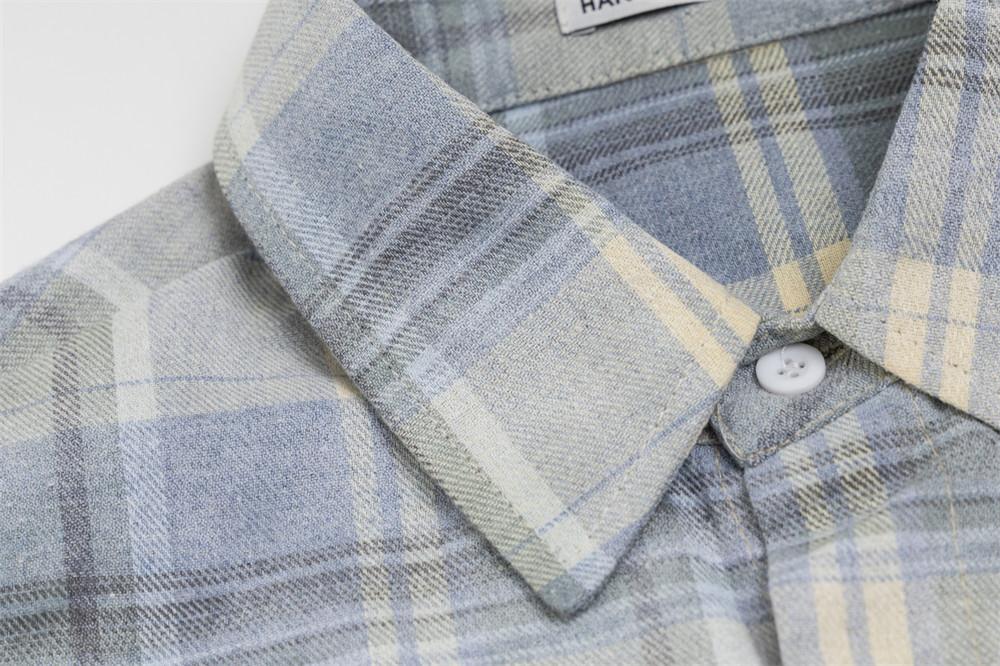 Retro Plaid Button-Up Shirt