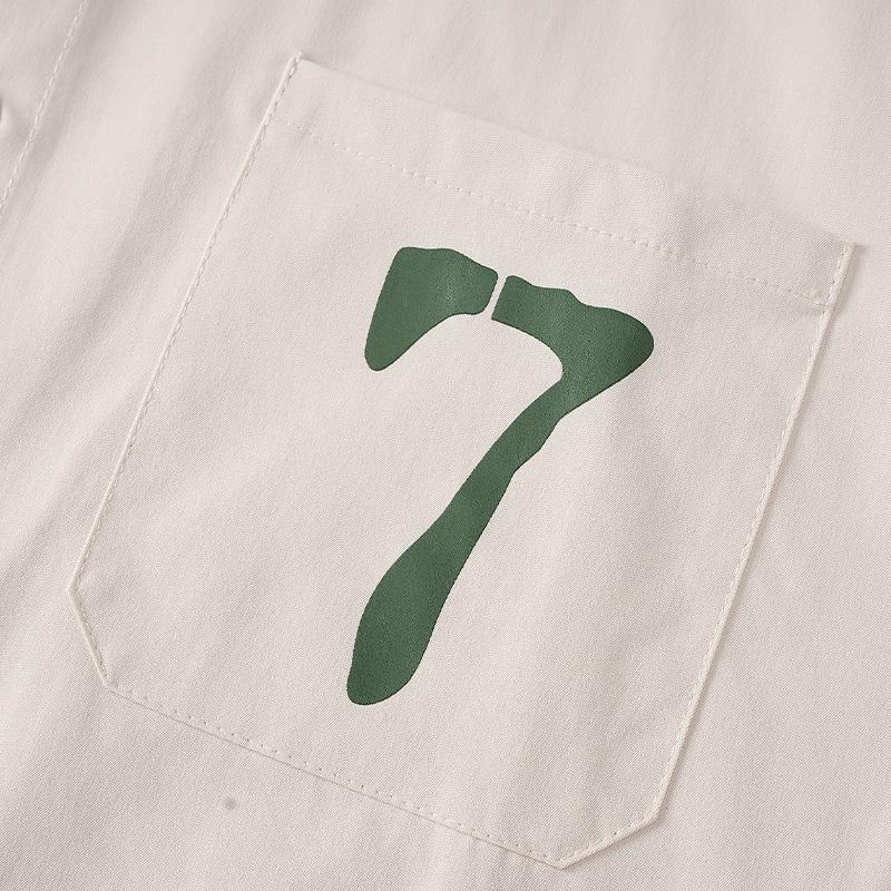 Loose Number Seven Print Shirt