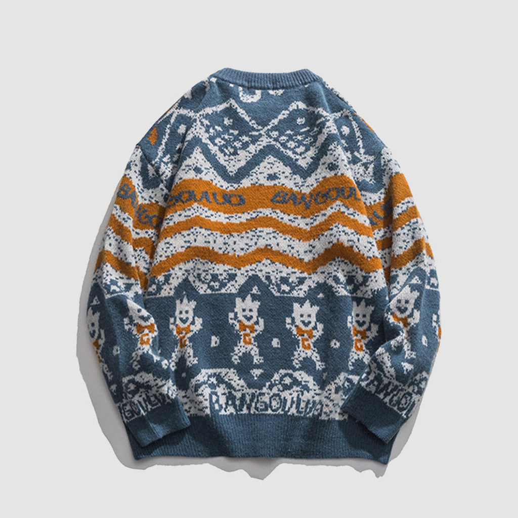 Vintage Cartoon Doll Sweater